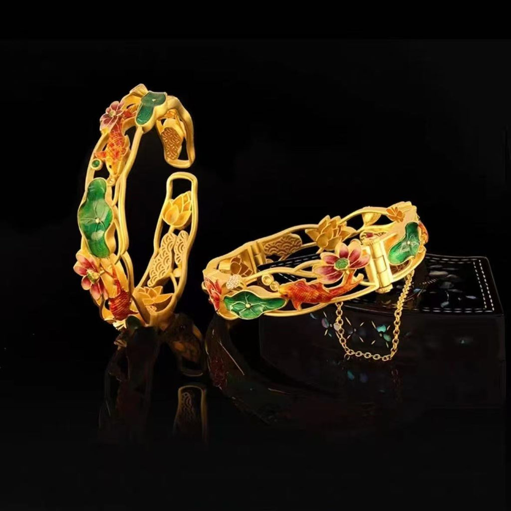 Lotus Moon Bangle – A Poem at Your Wrist