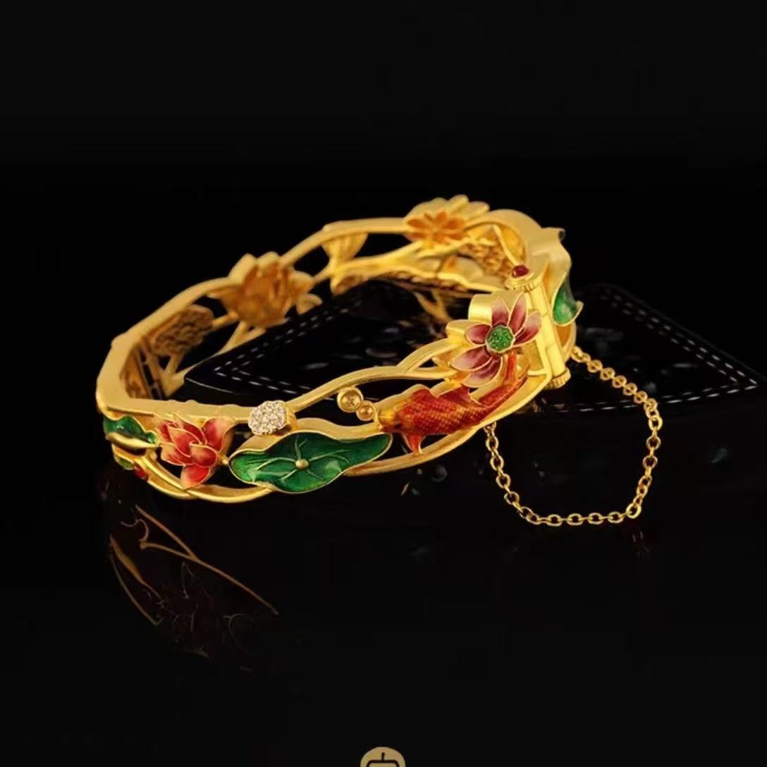 Lotus Moon Bangle – A Poem at Your Wrist