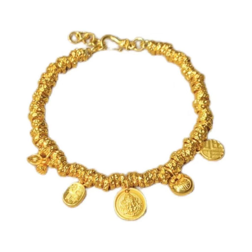 Lucky Coin Charm Bracelet – Sand Gold