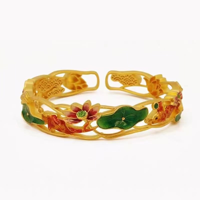 Lotus Moon Bangle – A Poem at Your Wrist