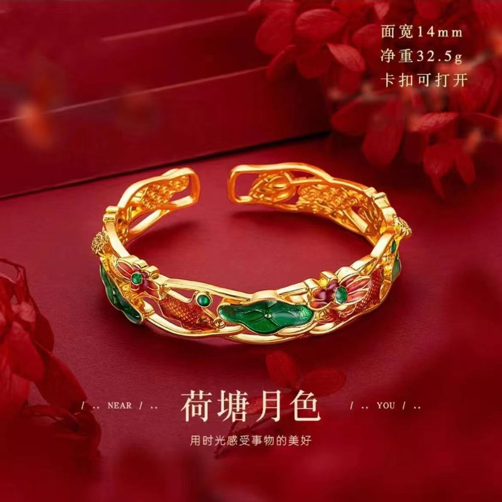 Lotus Moon Bangle – A Poem at Your Wrist